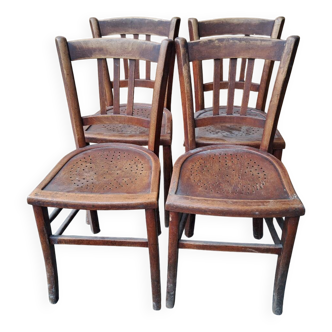 Série de 4 chaises bistrot