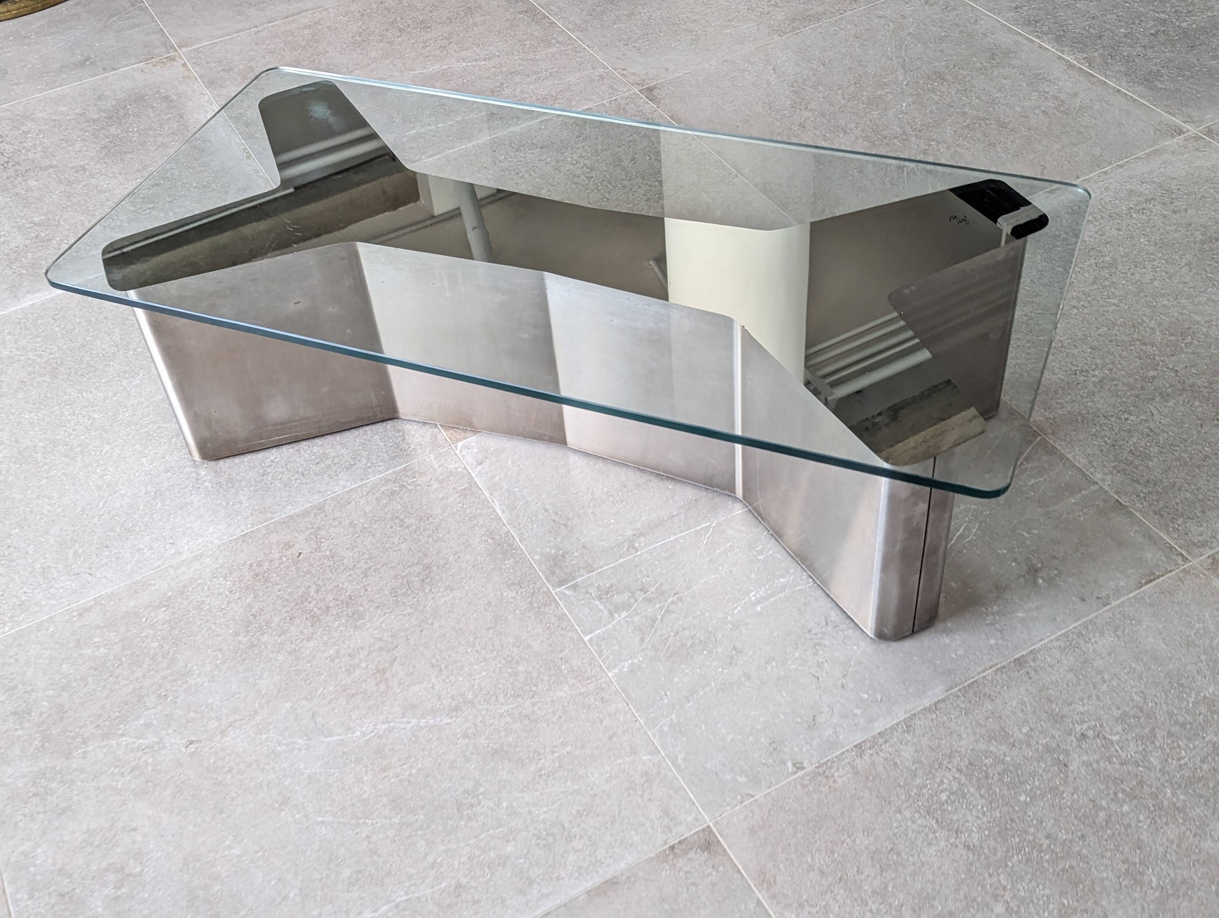 Ypsilon stainless steel table 1970s