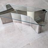 Table Ypsilon en acier inoxydable, années 1970