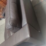 Dark brown leather armchair from steiner by designer pascal daveluy model ranelagh