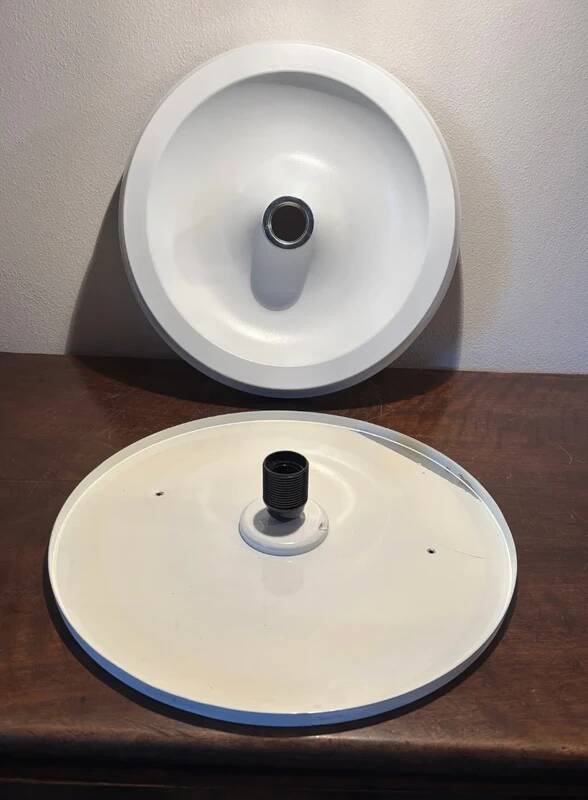 Mid-century aluminum space age disco wall/ceiling light - 1970