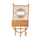 Vintage wall coat rack in rattan with mirror – Bohemian and natural charm