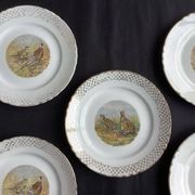 Set of 5 Moulin des Loups flat plates