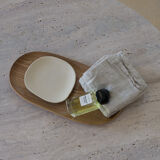 Omega circular coffee table natural travertine - 100cm D