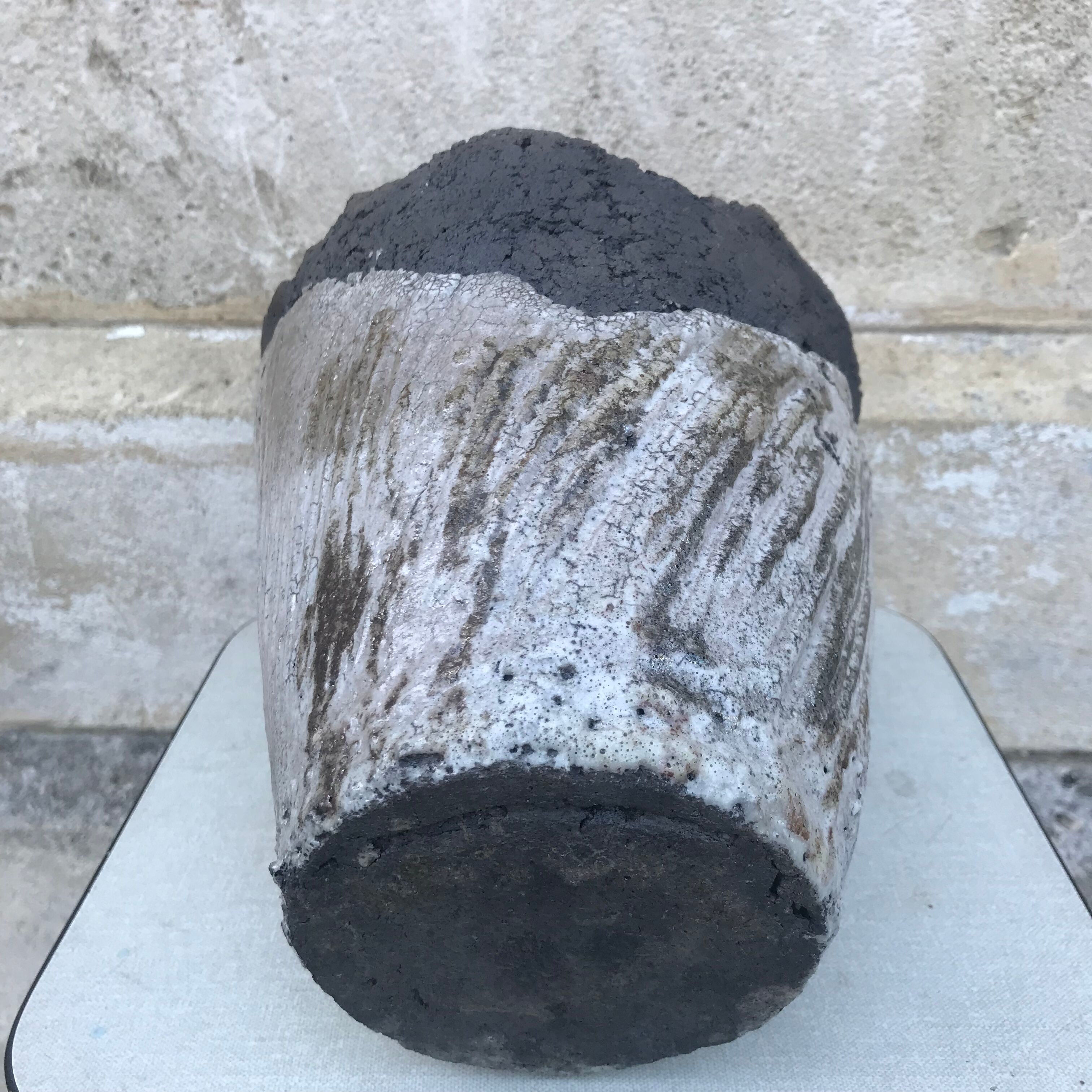 Pot de fleurs Raku