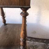 Wooden and marble bedside table