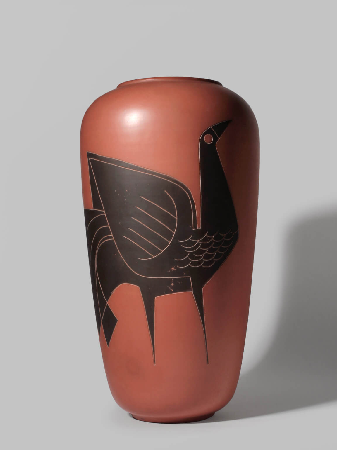 Joep Thissen Large Sgraffito Terracotta Ceramic Vase For Loré