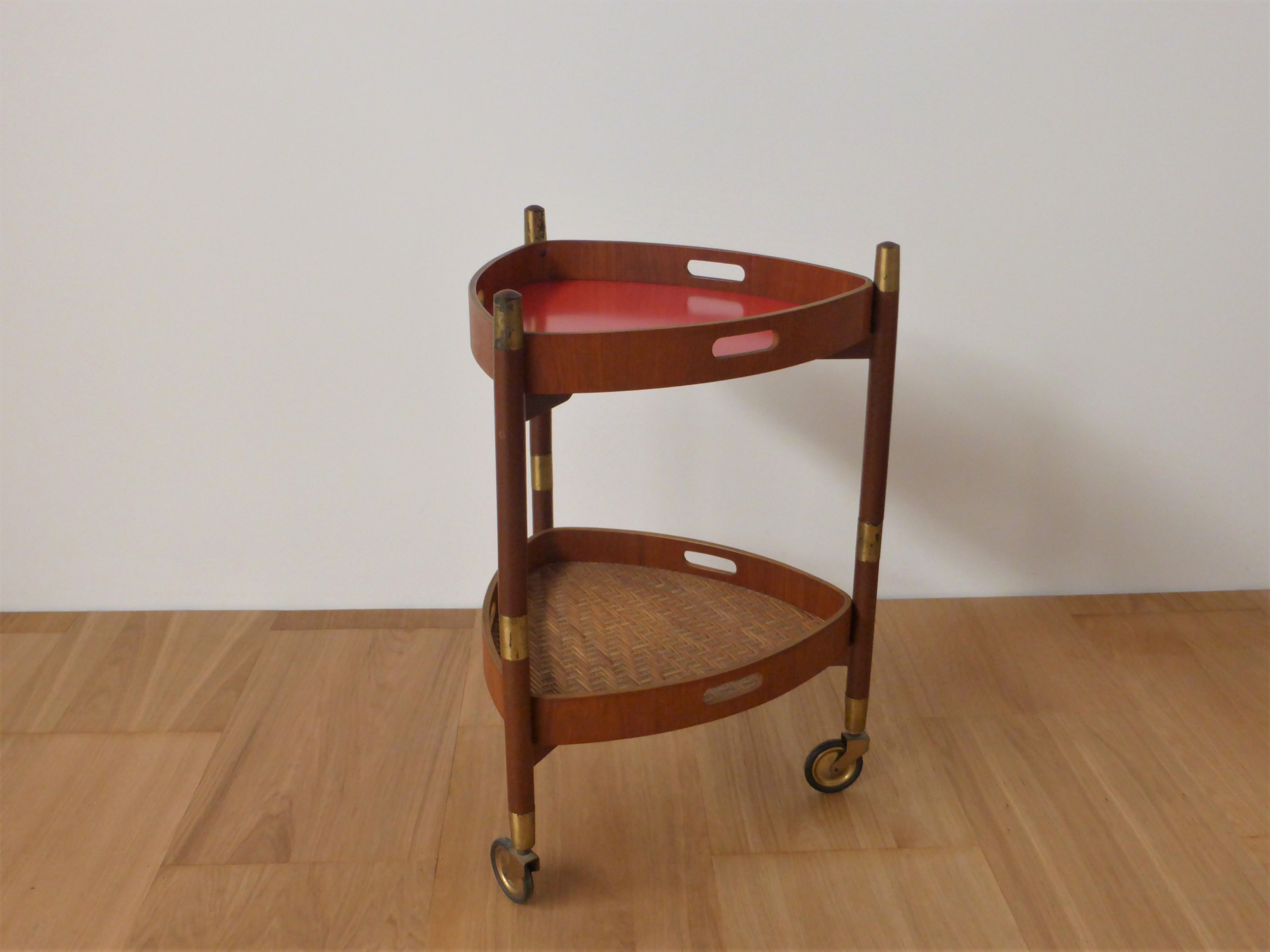 Serving trolley in Teak, Italy, 1950s