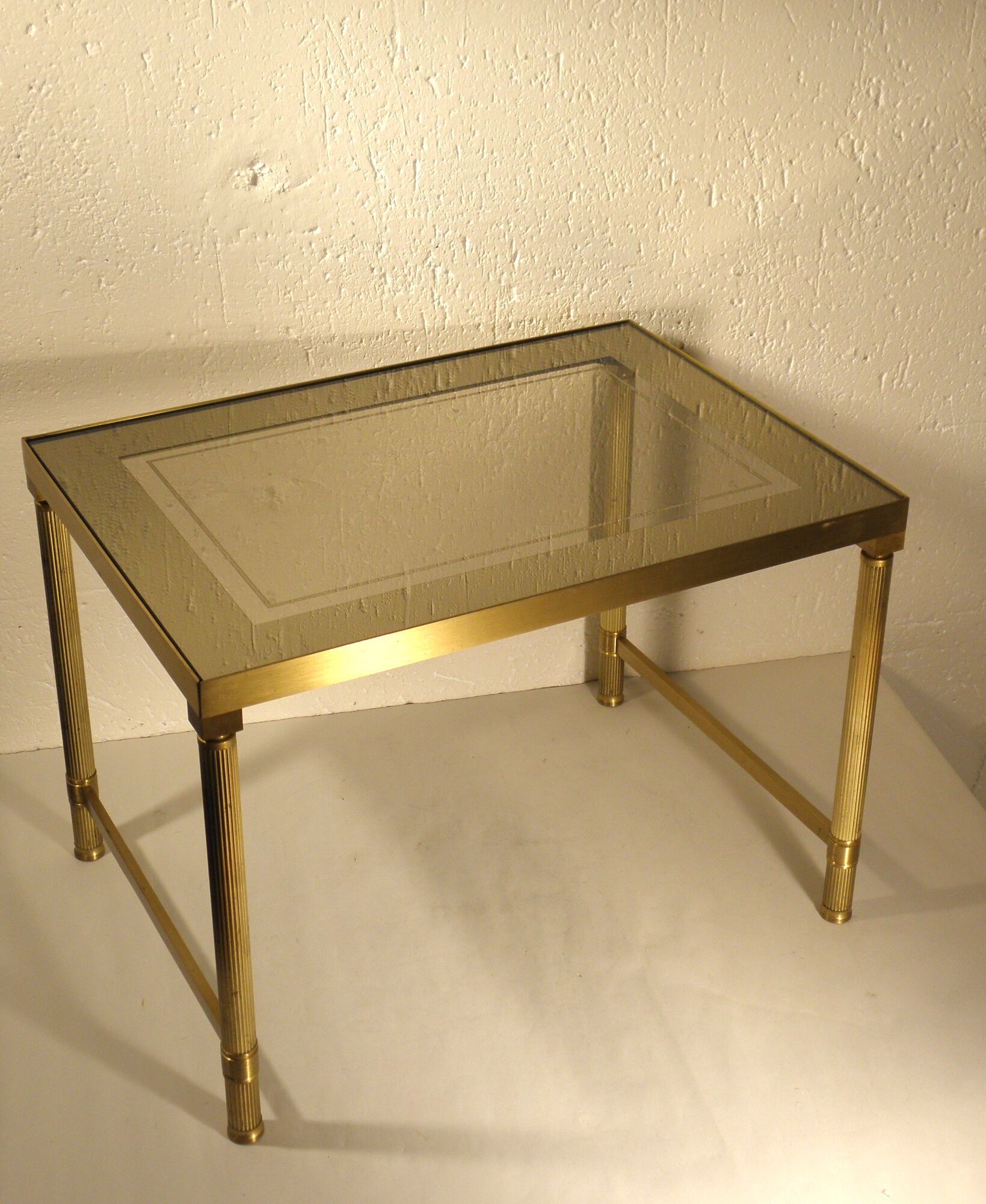 Brass and glass nesting tables