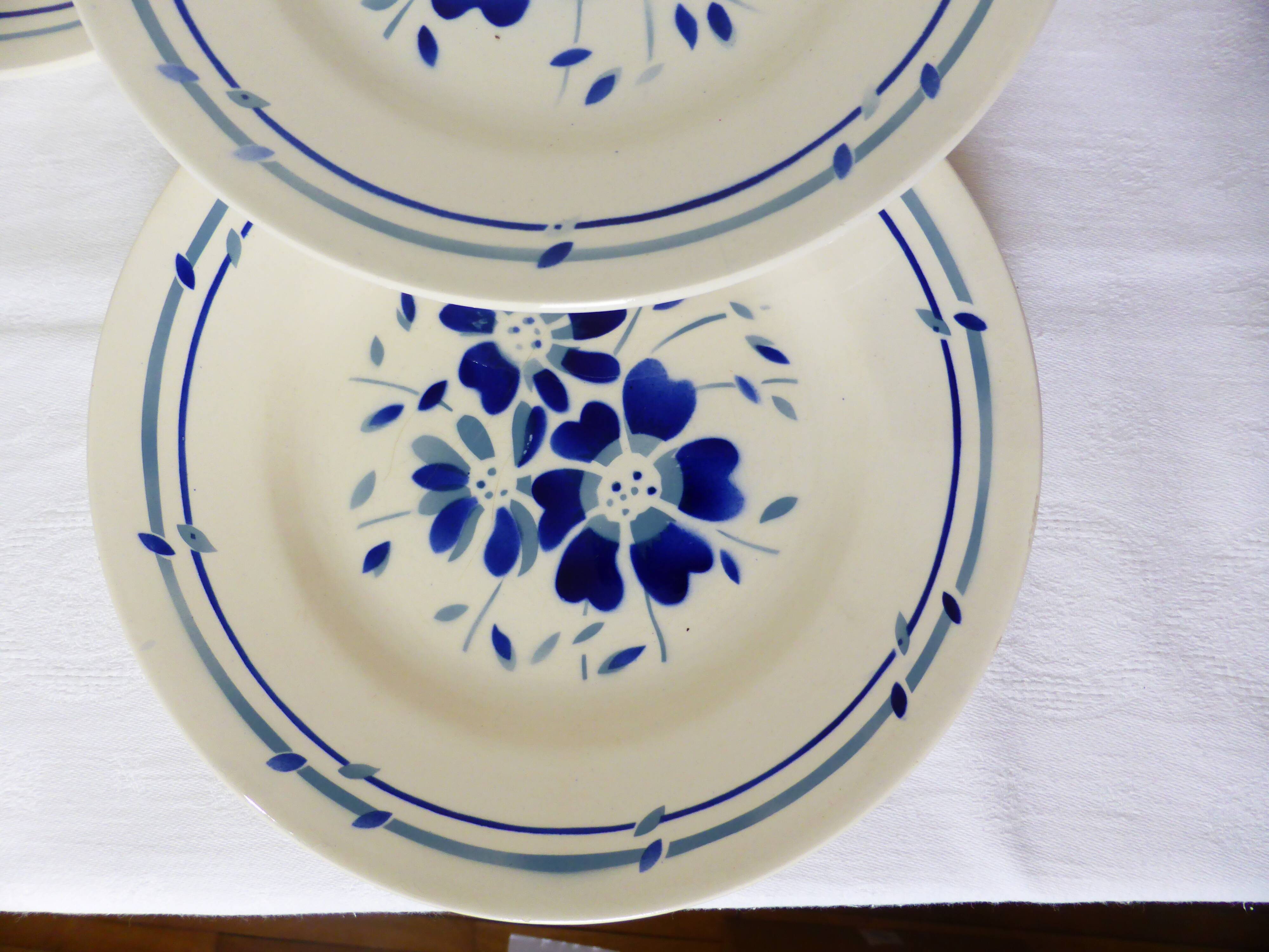 4 assiettes dessert vintage de Longchamp modèle Cholet (2103119)