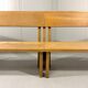 XL architectural modernist solid beech wooden bench 1960’s