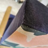 Pair of vintage armchairs renovated with natural materials