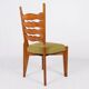 Série de 6 chaises Guillerme et Chambron pour Votre Maison, France, 1950s