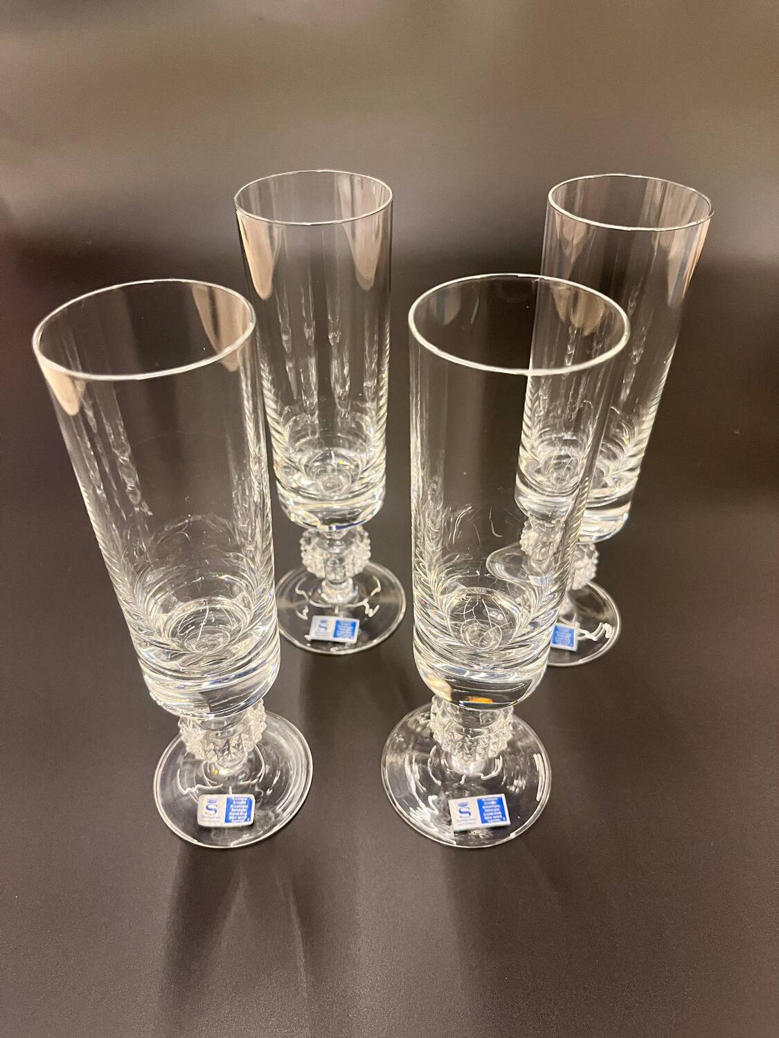Set of 4 Speigelau champagne flutes