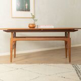 Convertible coffee table by Trioh in teak, Denmark