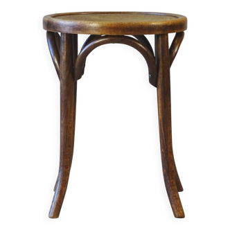 Baumann domestic stool No. 92 circa 1930, curved wood, bistro