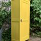 Antique powder yellow Parisian bonnetière wardrobe.
