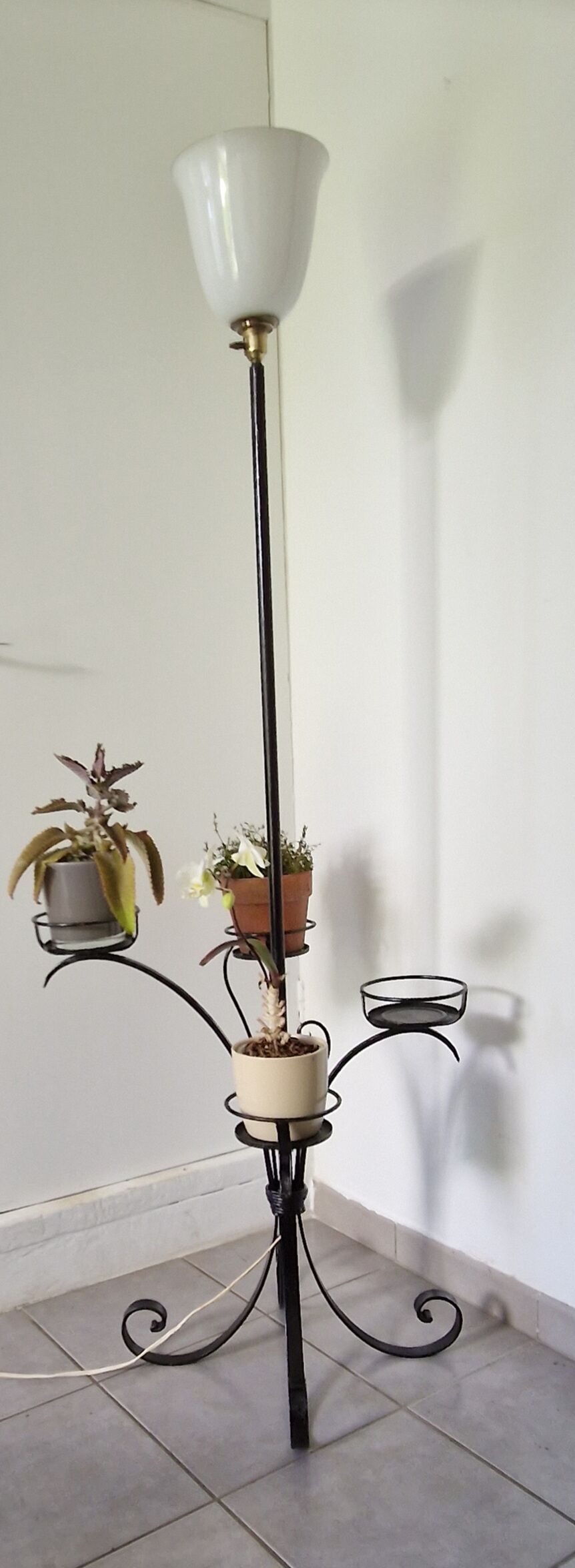 1950s metal floor lamp