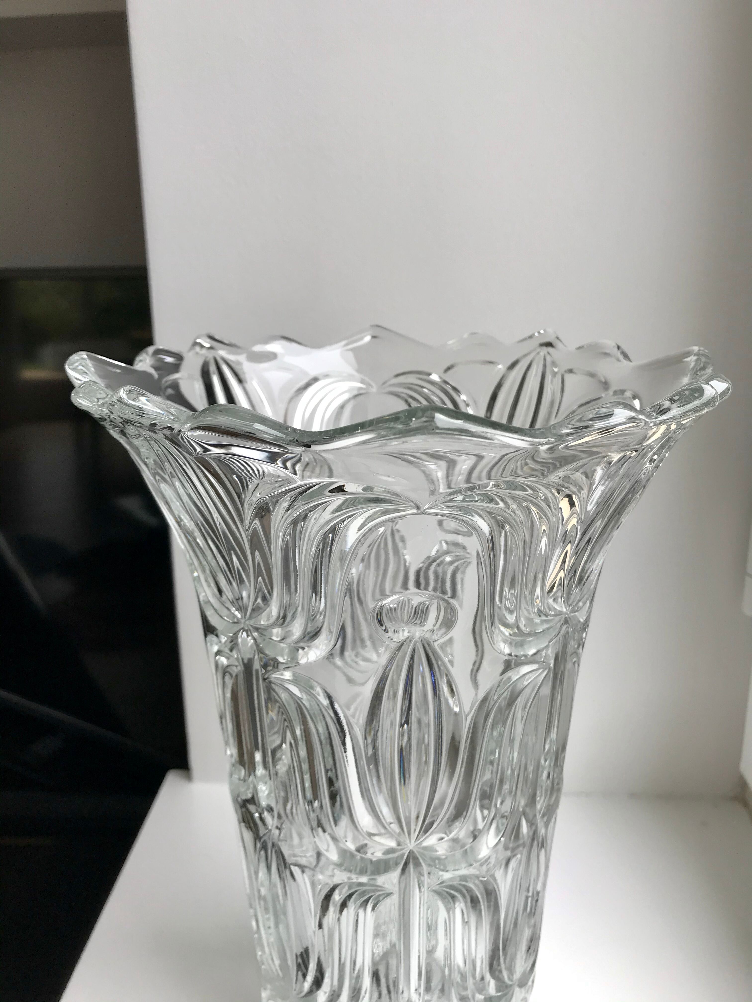 Large glass vase 50s