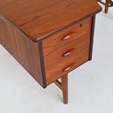 Peter Løvig Nielsen boomerang writing desk in teak Løvig Denmark 1960