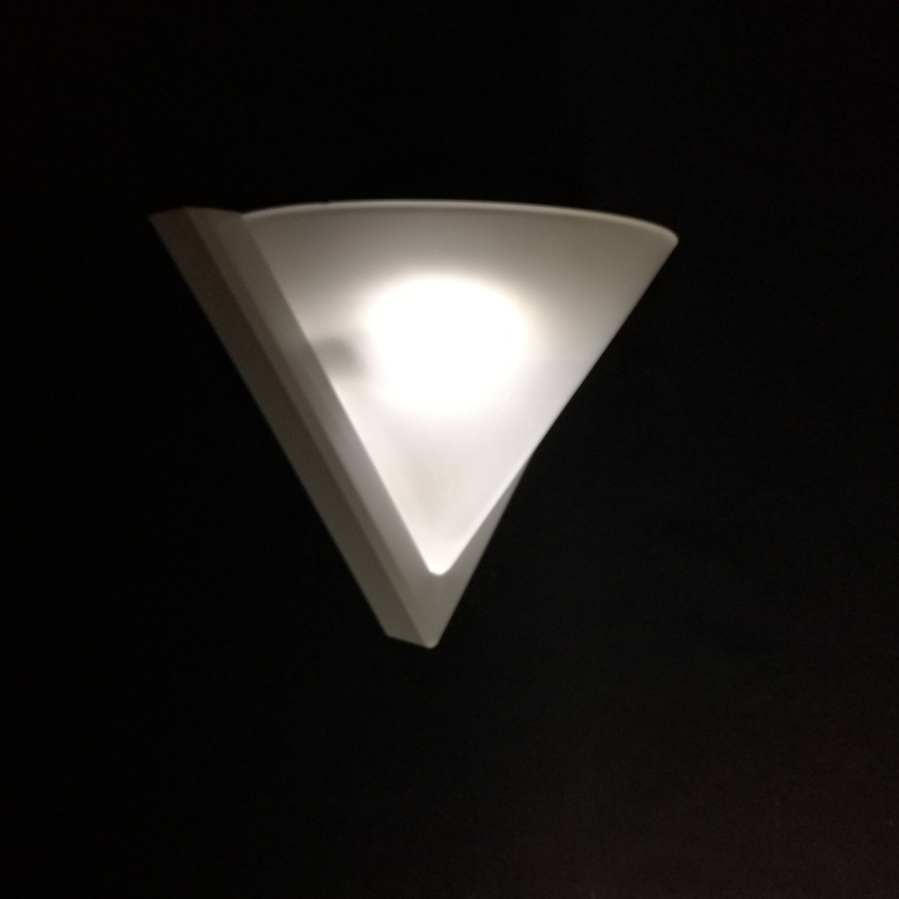 Space Age wall lights in ABS plastic and frosted glass, set of 2