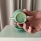 Set of 4 Vintage Jade Green Studio Pottery Espresso Cups & Saucers – Hand G