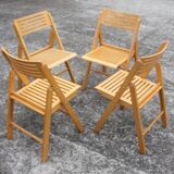 Set of 4 folding chairs, 1980s