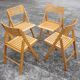 Lot de 4 chaises pliantes, années 1980