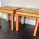 Pair of bedside or end table side tables
