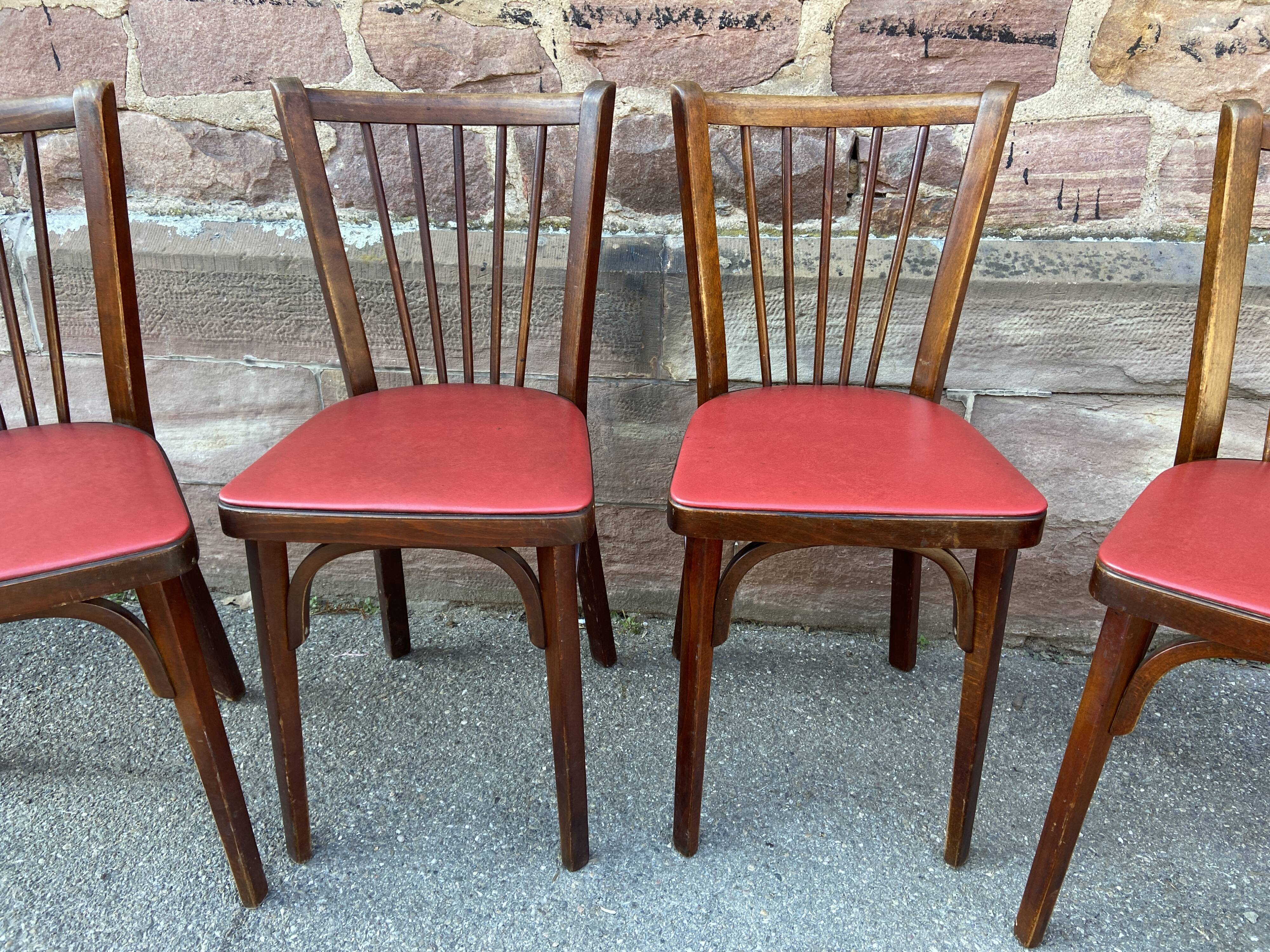 4 vintage baumann chairs
