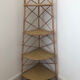 Rattan corner shelf