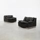 Paire de fauteuils lounge en cuir et acier de Luciano Frigerio, Italie 19