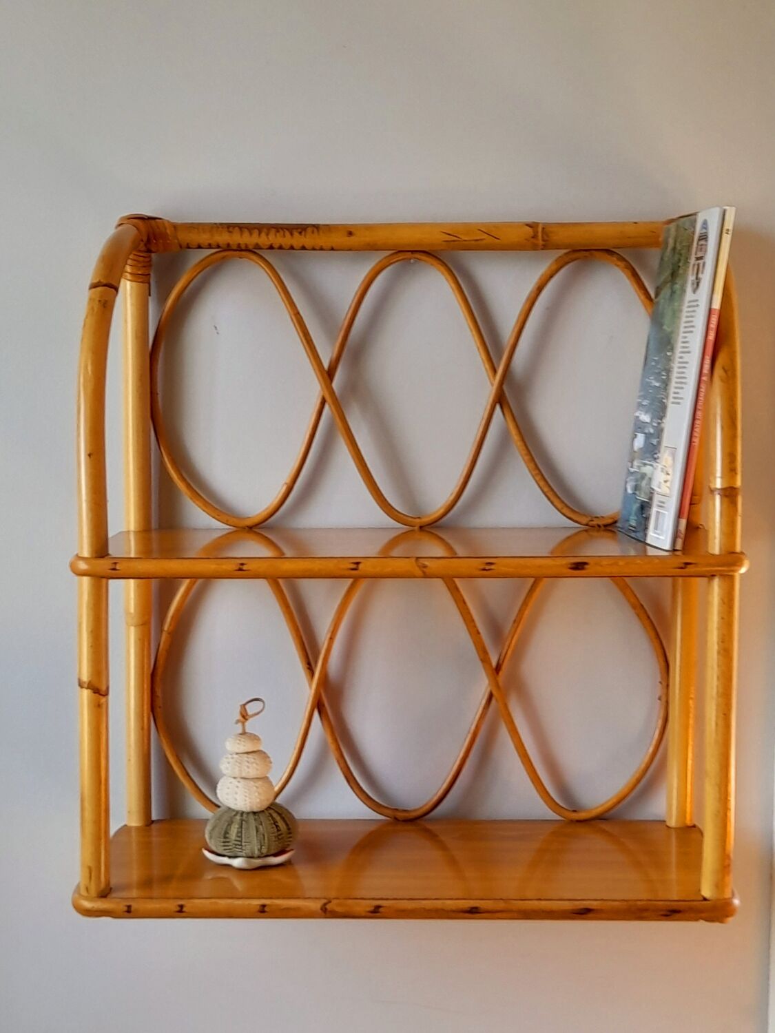 Rattan shelf 60s