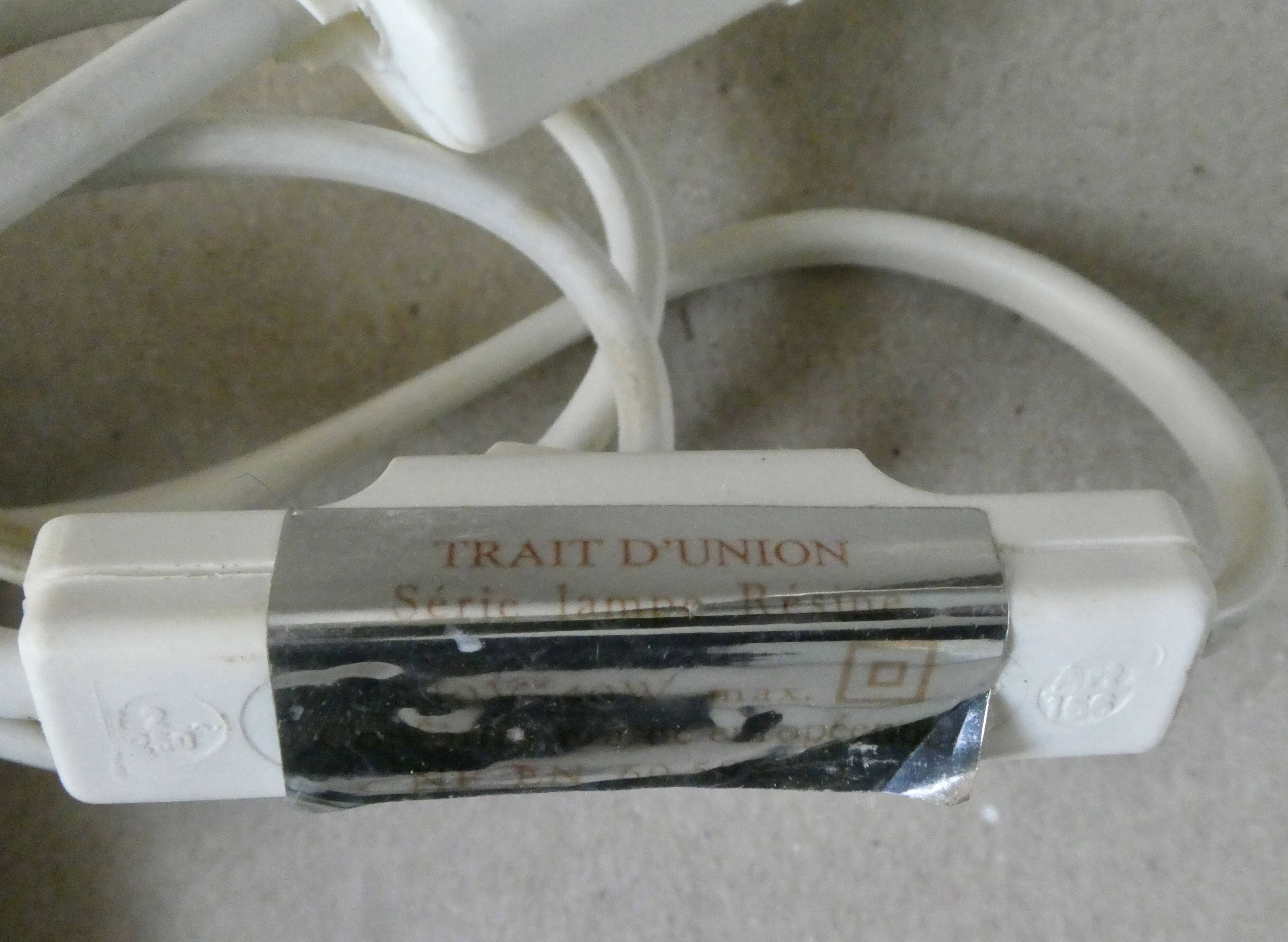 Paire de lampes design Trait d'Union des années 80