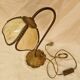 Bronze water lily lamp & glass paste