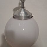 Art Deco opaline globe pendant light