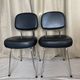 Vintage chairs in chrome and faux leather from the 60s-70s.
