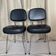 Vintage chairs in chrome and faux leather from the 60s-70s.