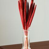 Textured transparent column vase