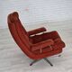 Fauteuil pivotant suédois des années 1970 par Ulferts Sweden, velours de mobilier.