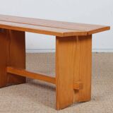 Vintage pine bench, 20th-century work.