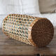 Glass and wicker vase