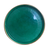 Plat en céramique vert et doré