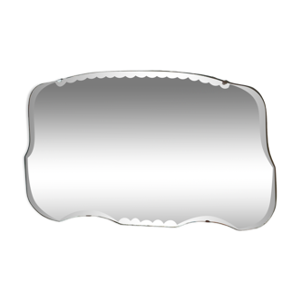 Miroir biseauté forme libre "le dentiste", 61x36 cm