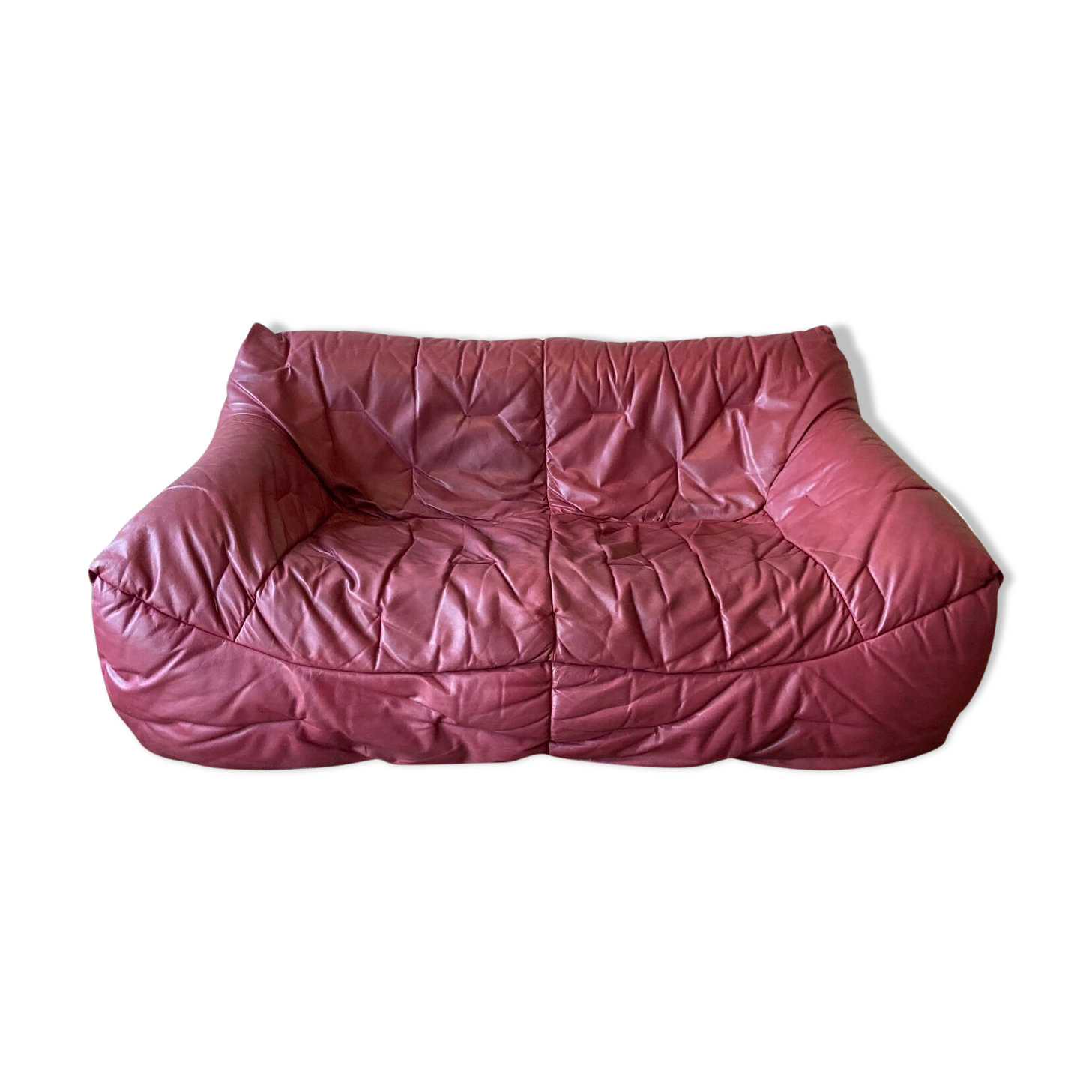 Hans Hopfer "Informel" model sofa, in burgundy leather