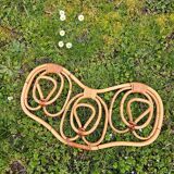 Italian rattan coat rack