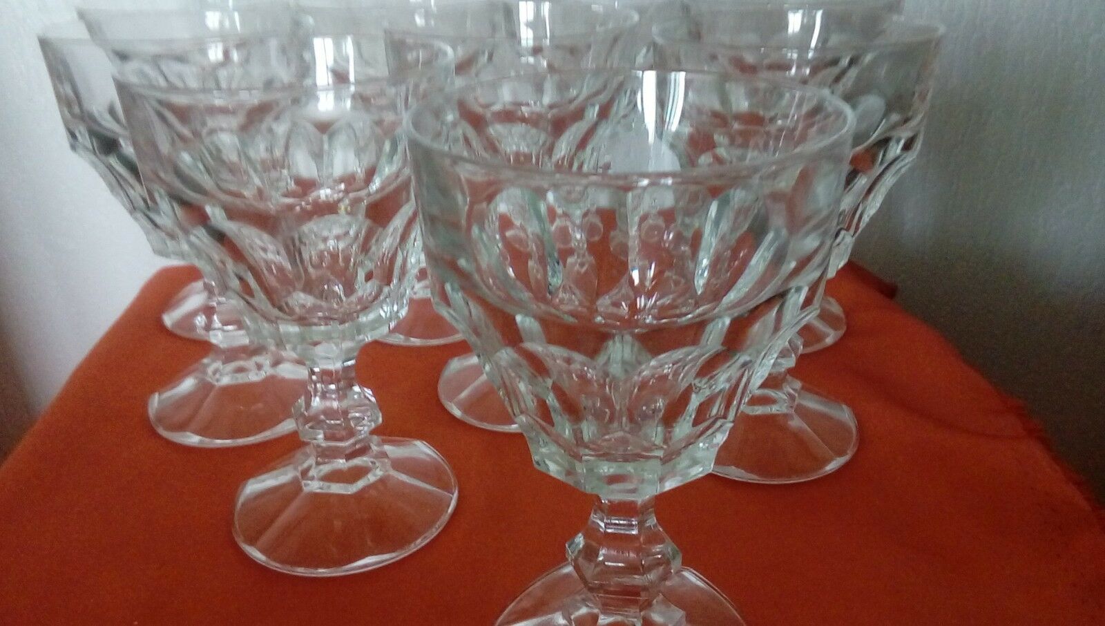 Set of 9 wine or water glasses