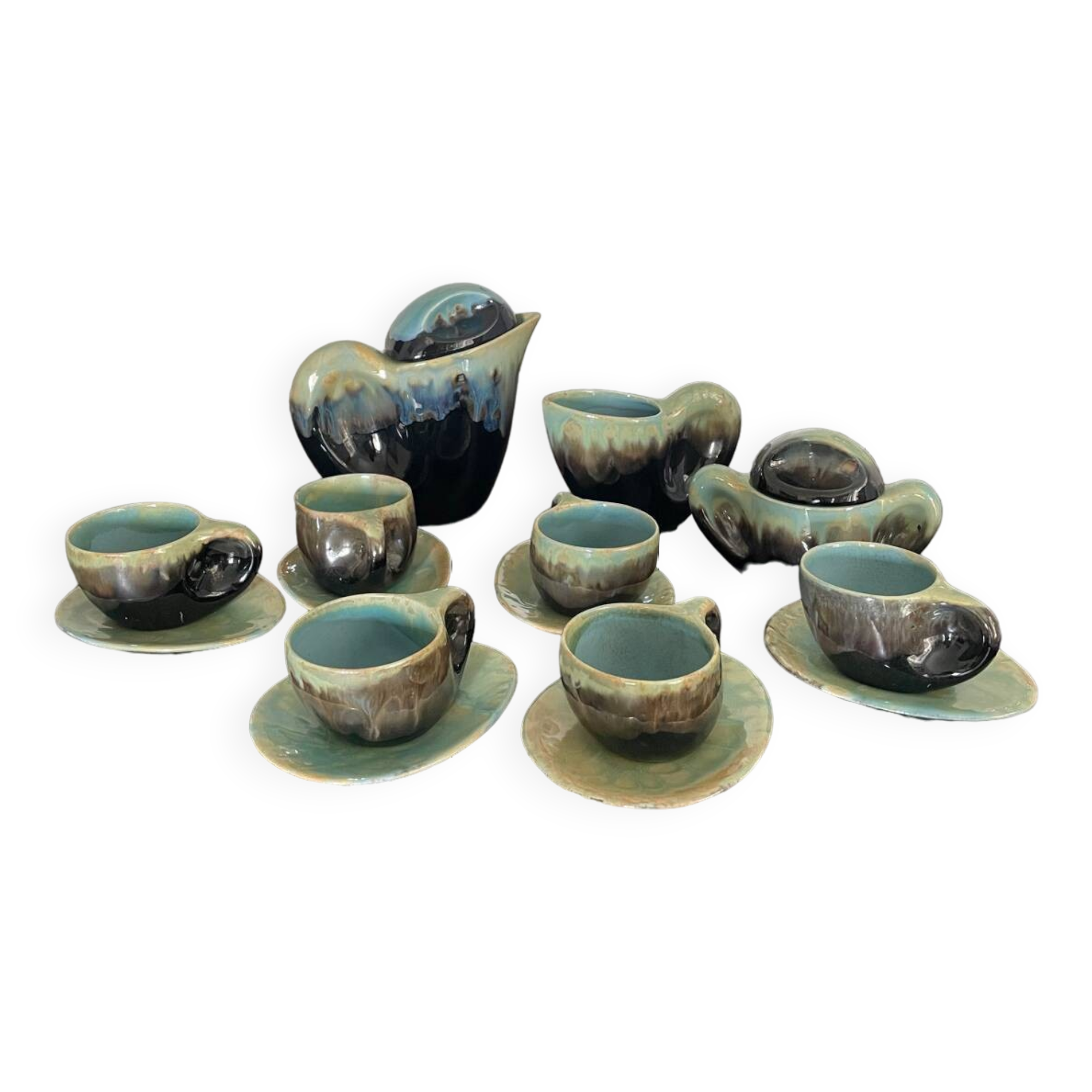 Vallauris ceramic coffee service from the 60s