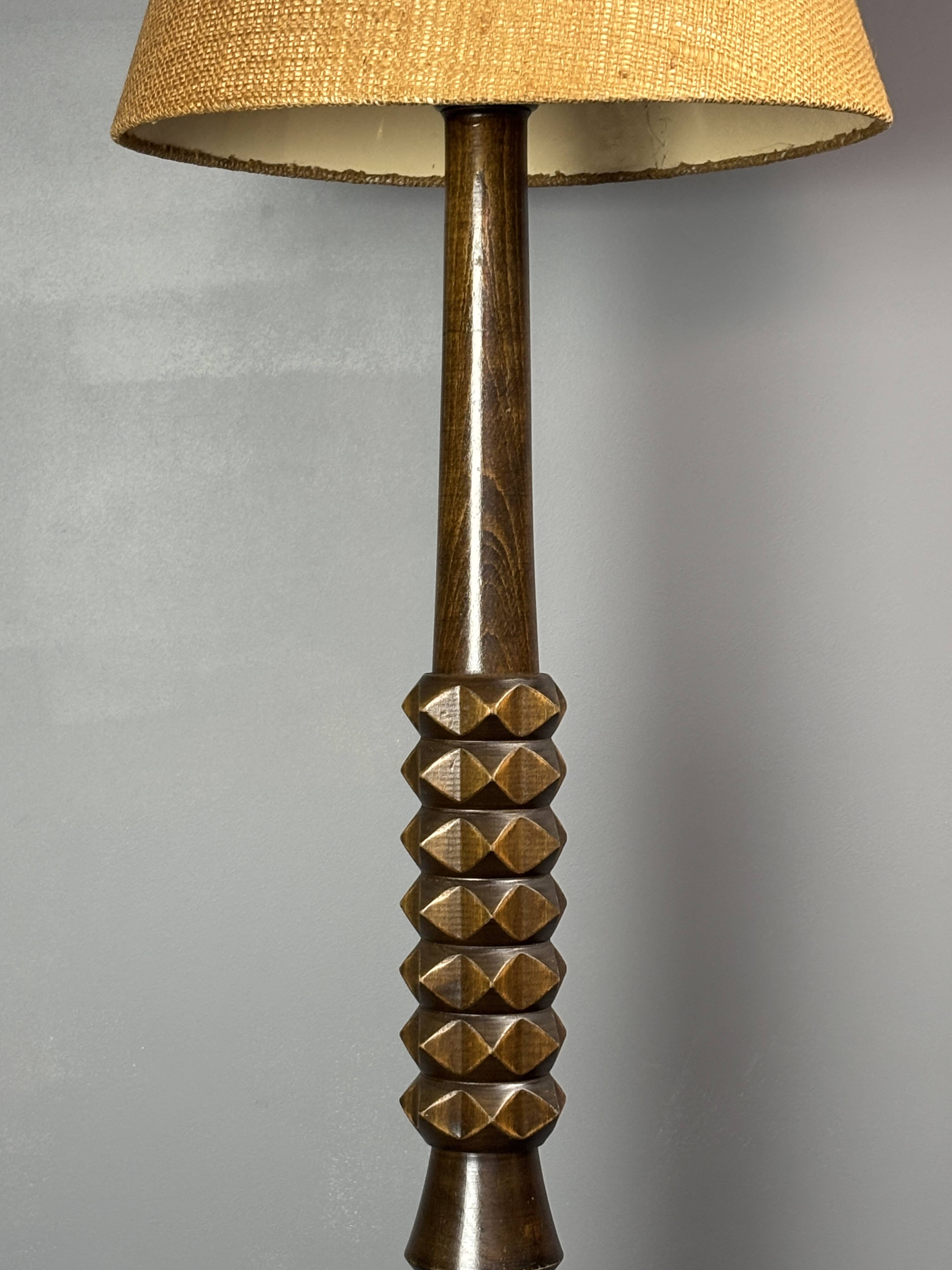 Lampadaire brutaliste du milieu du siècle dans le style de Charles Dudouyt, années 1950.