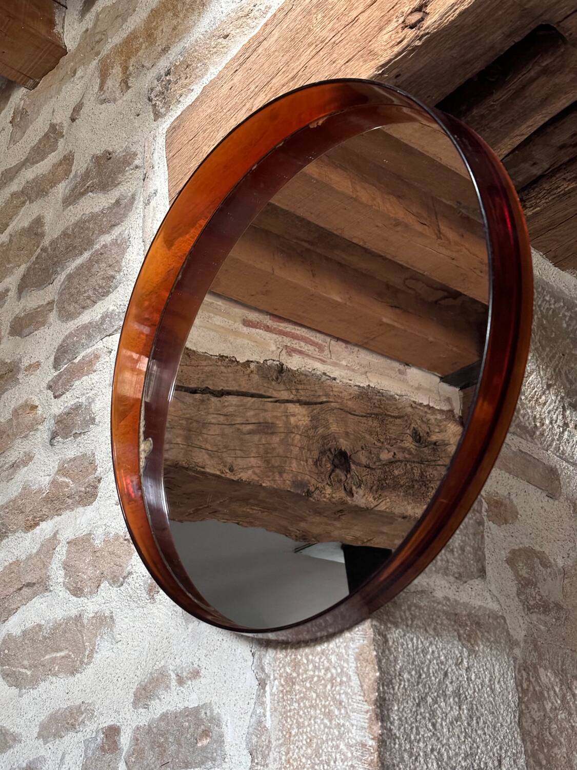 Syla vintage round mirror